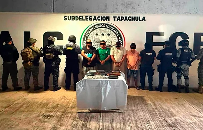 Detienen a 9 delincuentes en Chiapas, dos de ellos requeridos por Guatemala