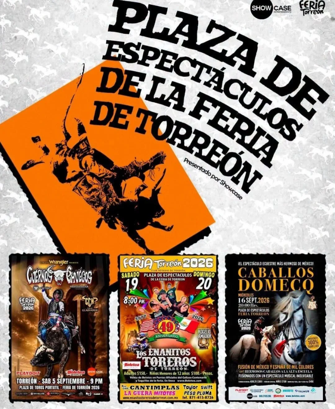 Cabalgata, Caballos Domecq y Enanitos Toreros animarán la Plaza de Eventos de la Feria de Torreón 2026