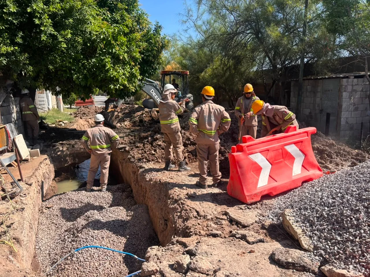 Refuerzan colector Rodríguez-La Joya para reducir riesgo de brotes de aguas residuales
