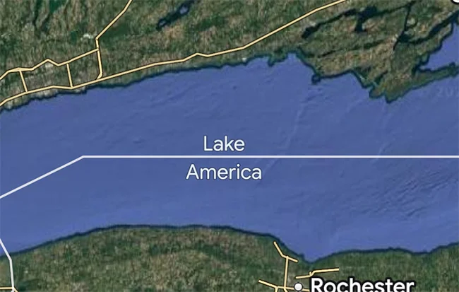 Google Maps cambia nombre del Lago Ontario a Lago América para usuarios estadounidenses