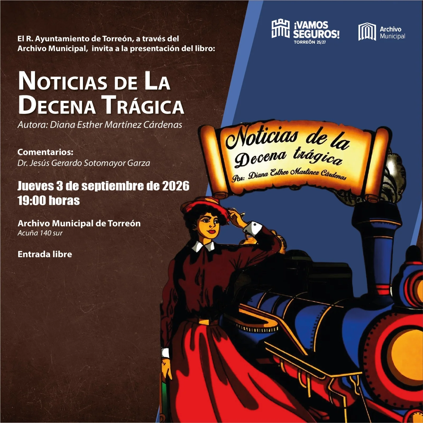 Presentarán en Torreón novela histórica sobre la Decena Trágica