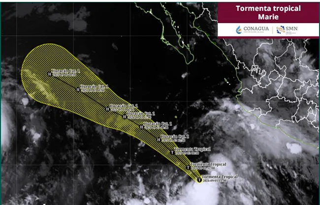 Se forma la Tormentas tropicales Marie en el Pacífico y Edouard en el Golfo; estas son sus trayectorias