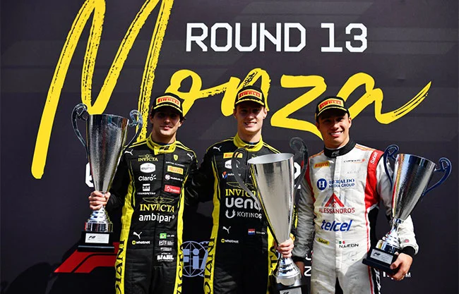 ¡Podio para Noel León! El mexicano remonta en el GP de Italia y se acerca al liderato de F2