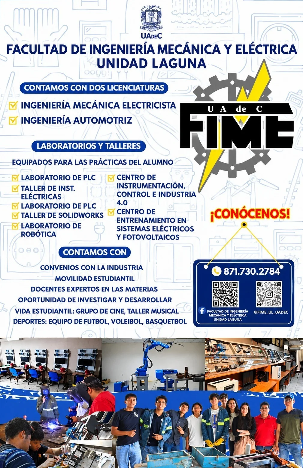 FIME Laguna abre opciones en Ingeniería Automotriz y Mecánica Electricista para nuevo ingreso