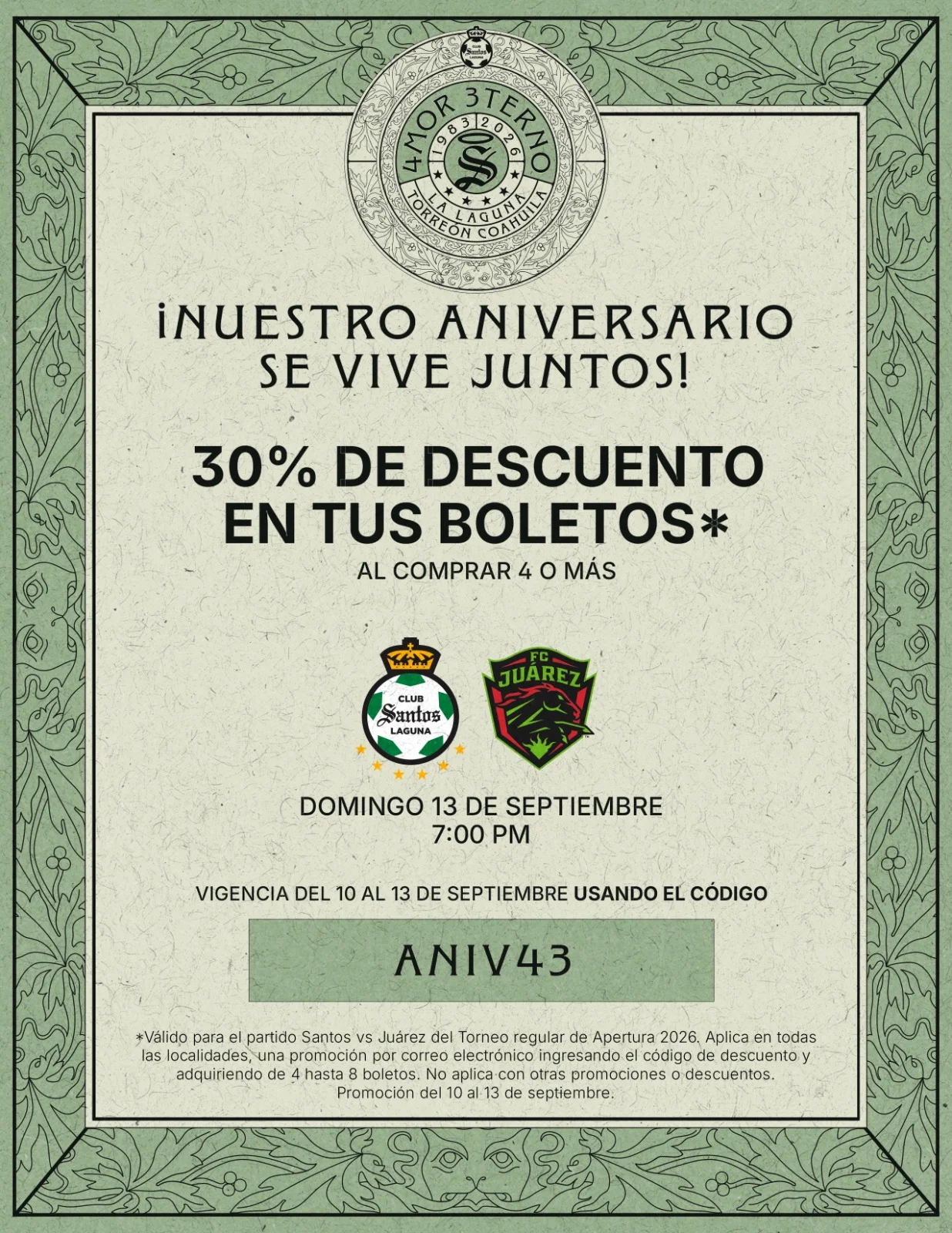 Anuncia Club Santos promoción por aniversario