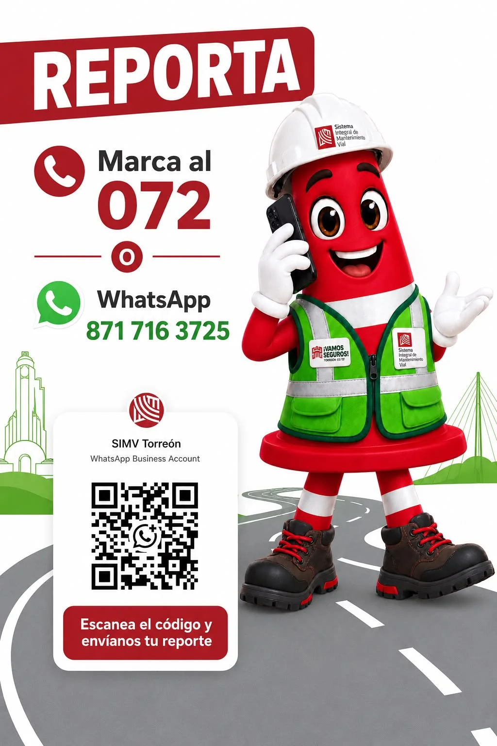 Habilitan línea 072 para reportar fallas en semáforos y vialidades de Torreón