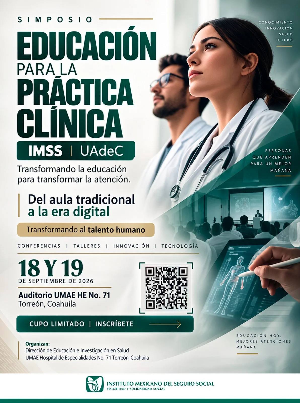 IMSS y UAdeC realizarán simposio sobre educación para la práctica clínica en Torreón