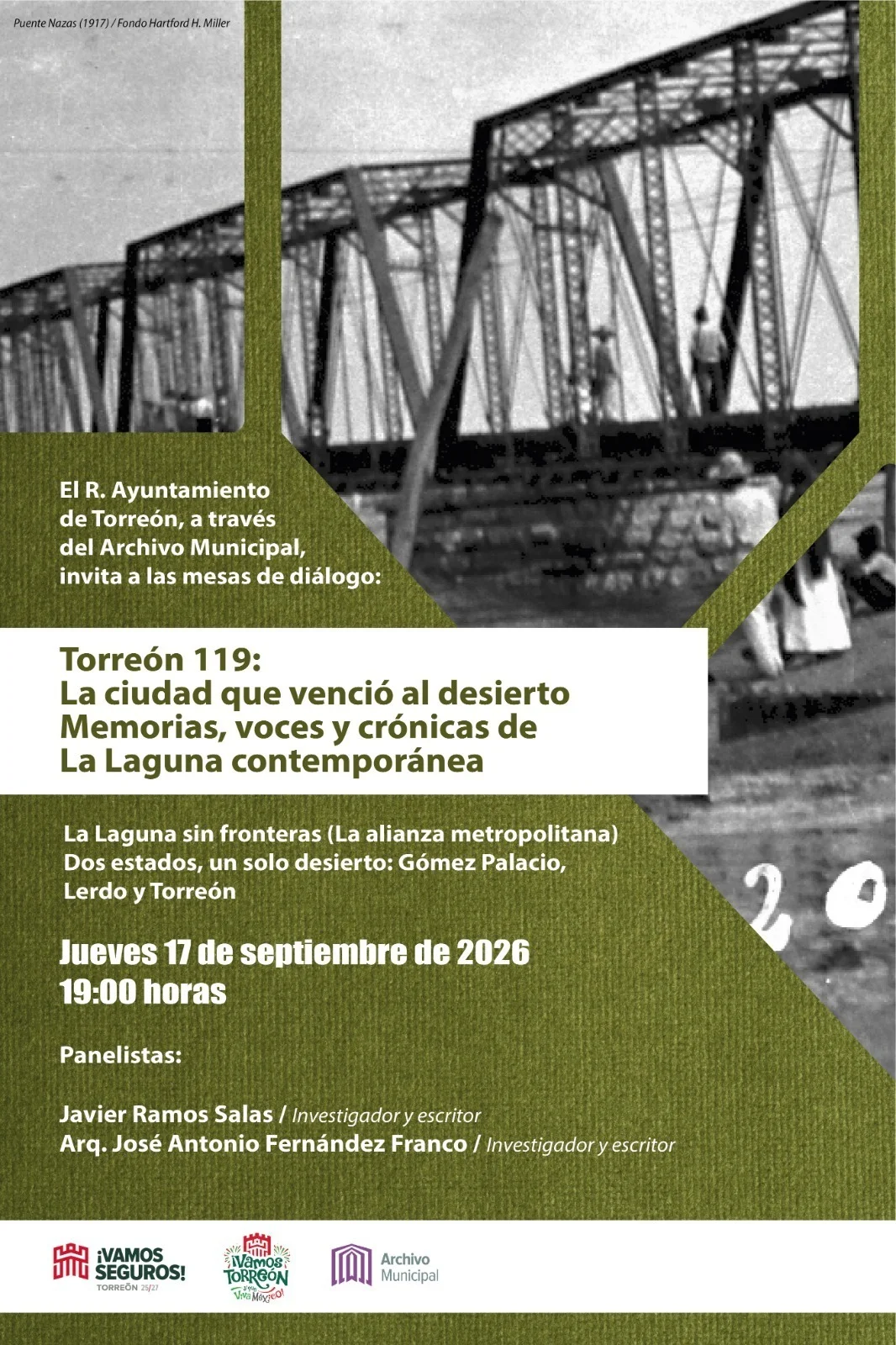 Abordarán identidad metropolitana de La Laguna en mesa de diálogo por aniversario de Torreón