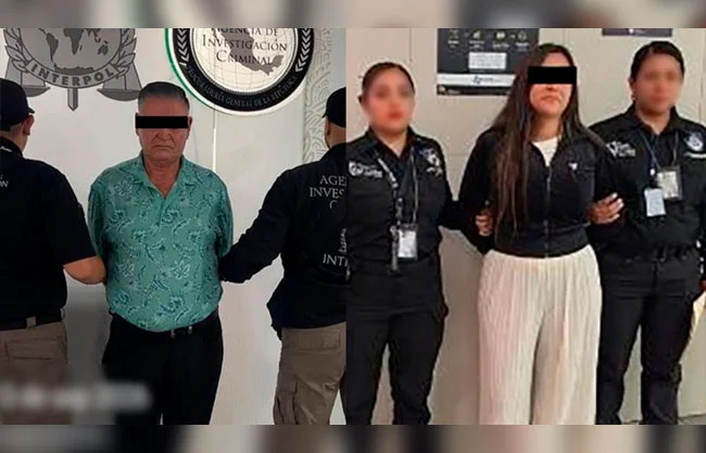 Gabinete de Seguridad detiene en el AICM a dos personas acusadas de secuestro y explotación sexual