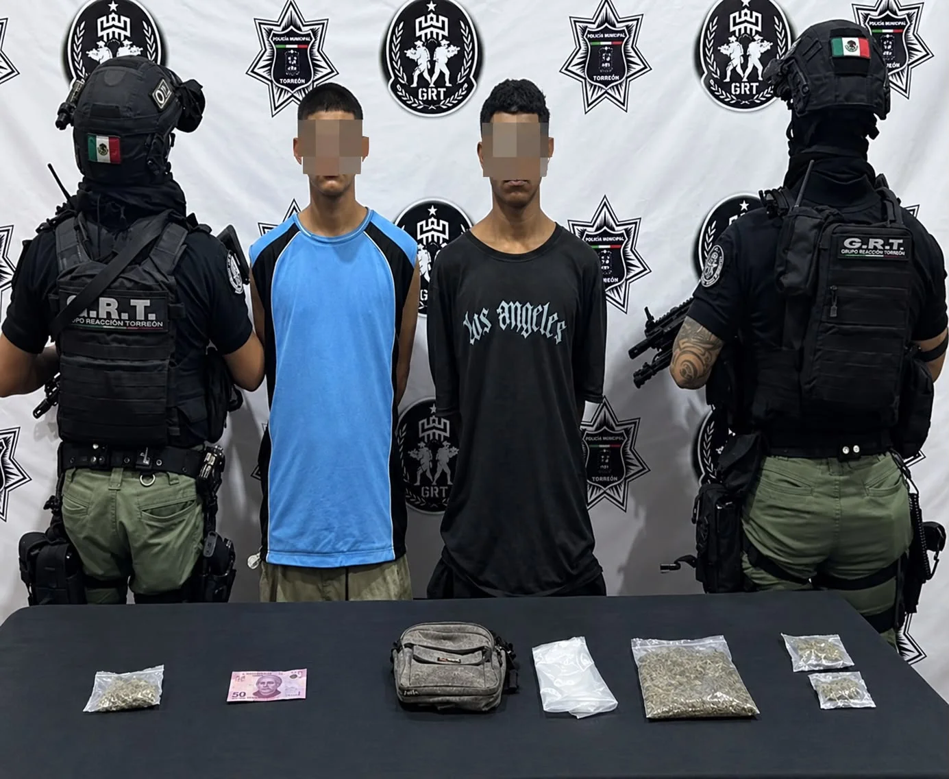 Caen dos sujetos en Torreón por posesión de marihuana