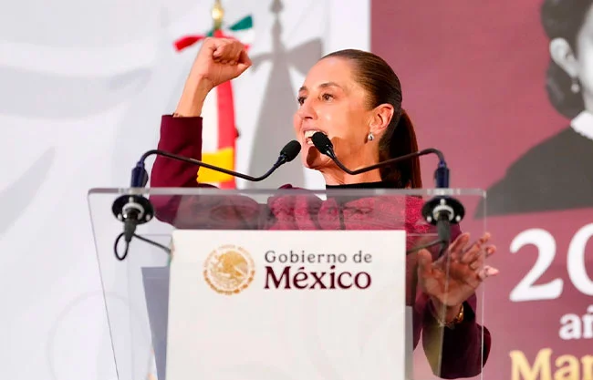 Sheinbaum en Puebla: "ninguna potencia extranjera" puede definir el destino de México