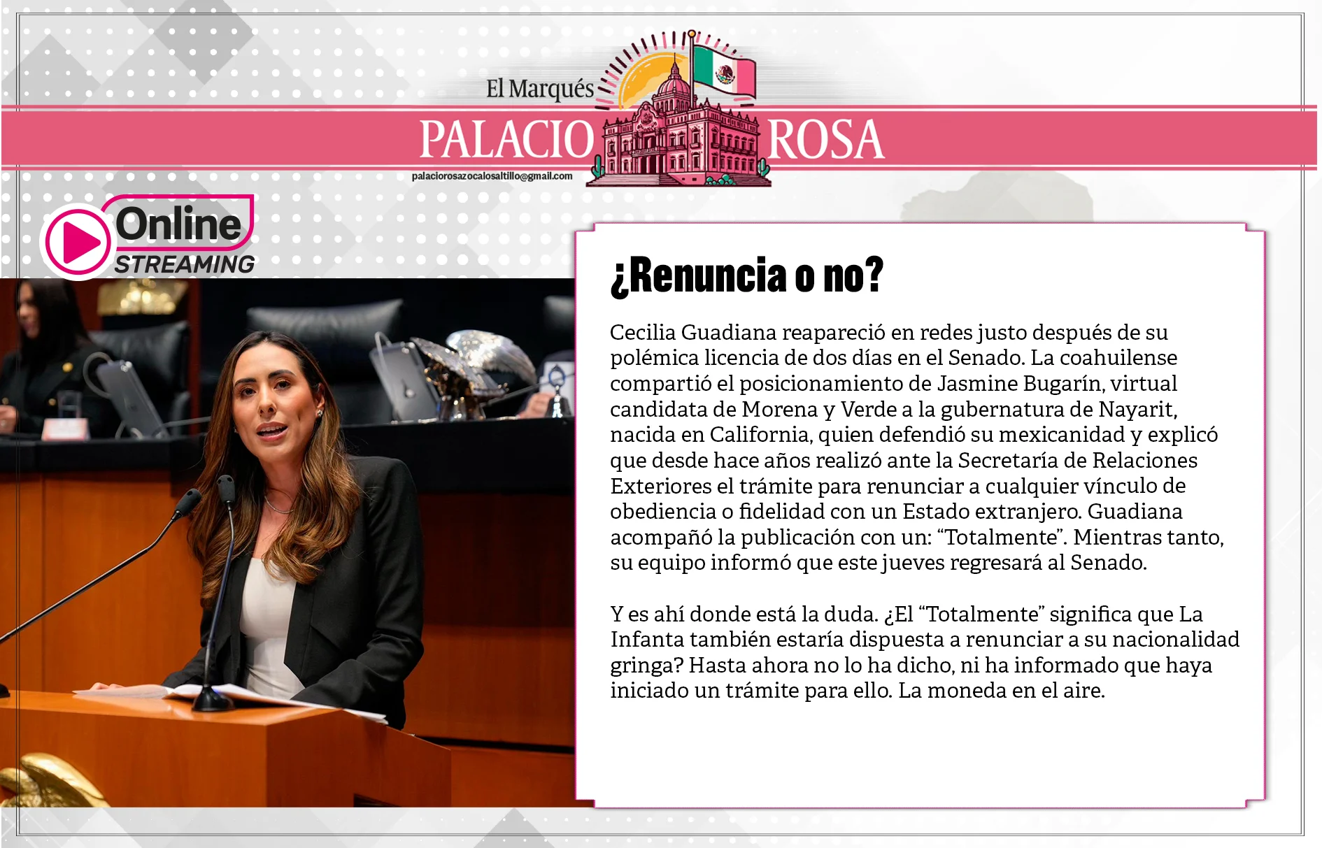 ¿Renuncia o no?