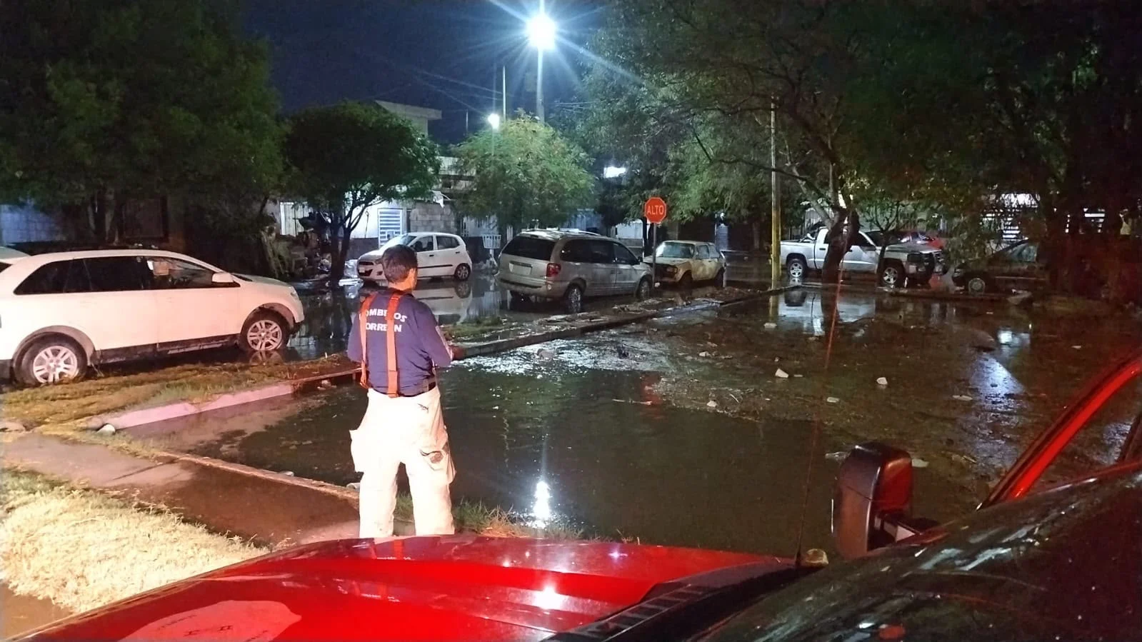 En marcha, operativo nocturno para atender afectaciones por lluvias en Torreón
