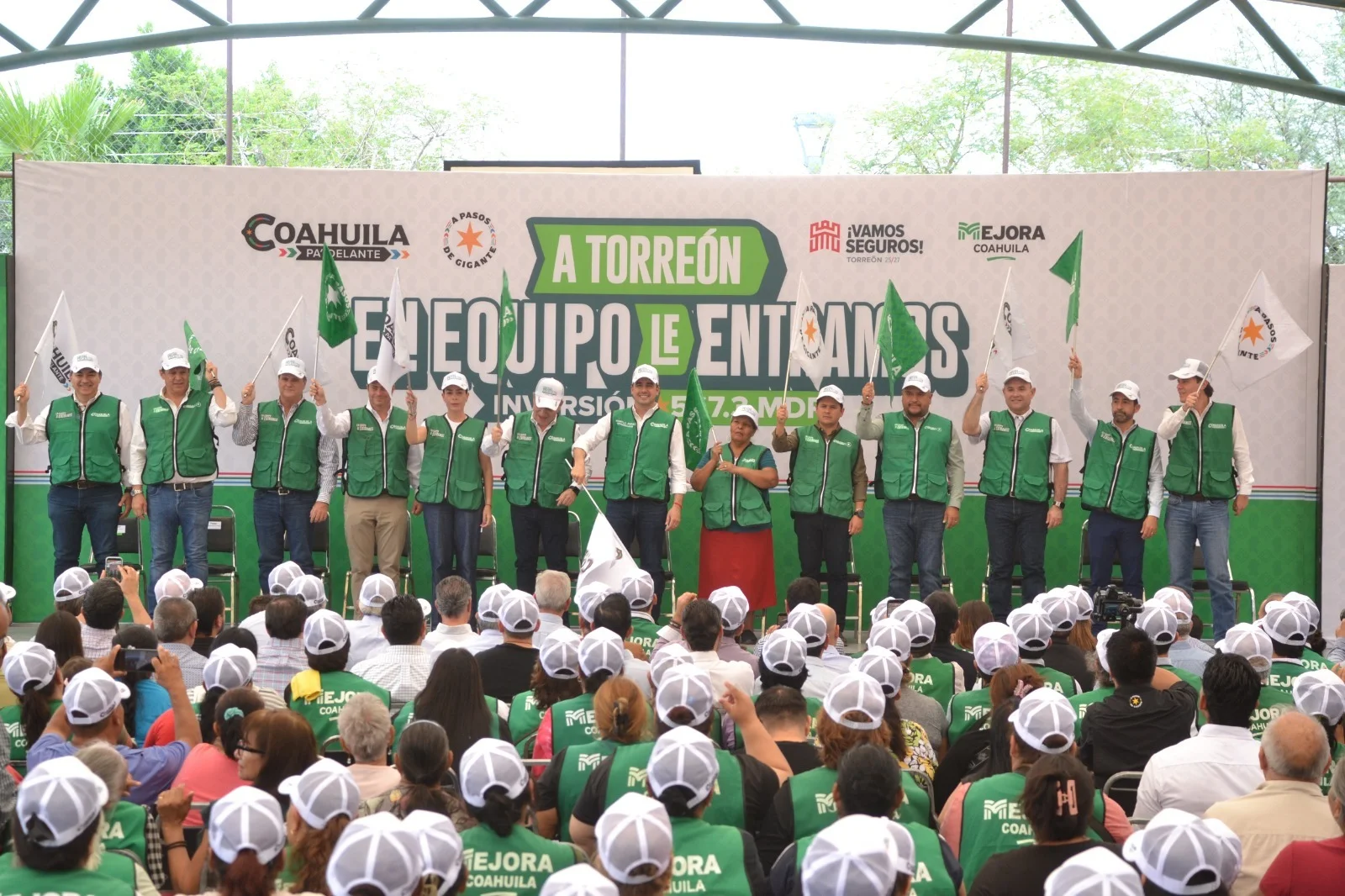 Destinan 567 millones de pesos a obras prioritarias para Torreón; arrancan Manolo Jiménez y Miguel Riquelme  programa de mantenimiento vial