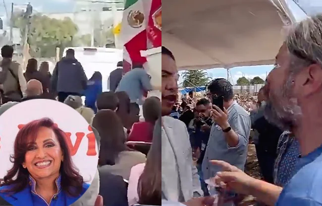 Evacúan a la gobernadora de Tlaxcala, Lorena Cuéllar, tras protesta de campesinos