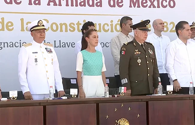 Fuerzas Armadas actuarán bajo convicción democrática y nunca reprimirán al pueblo: Sheinbaum