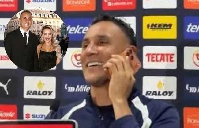 Keylor Navas desata risas en conferencia tras llamada de su esposa Andrea Salas
