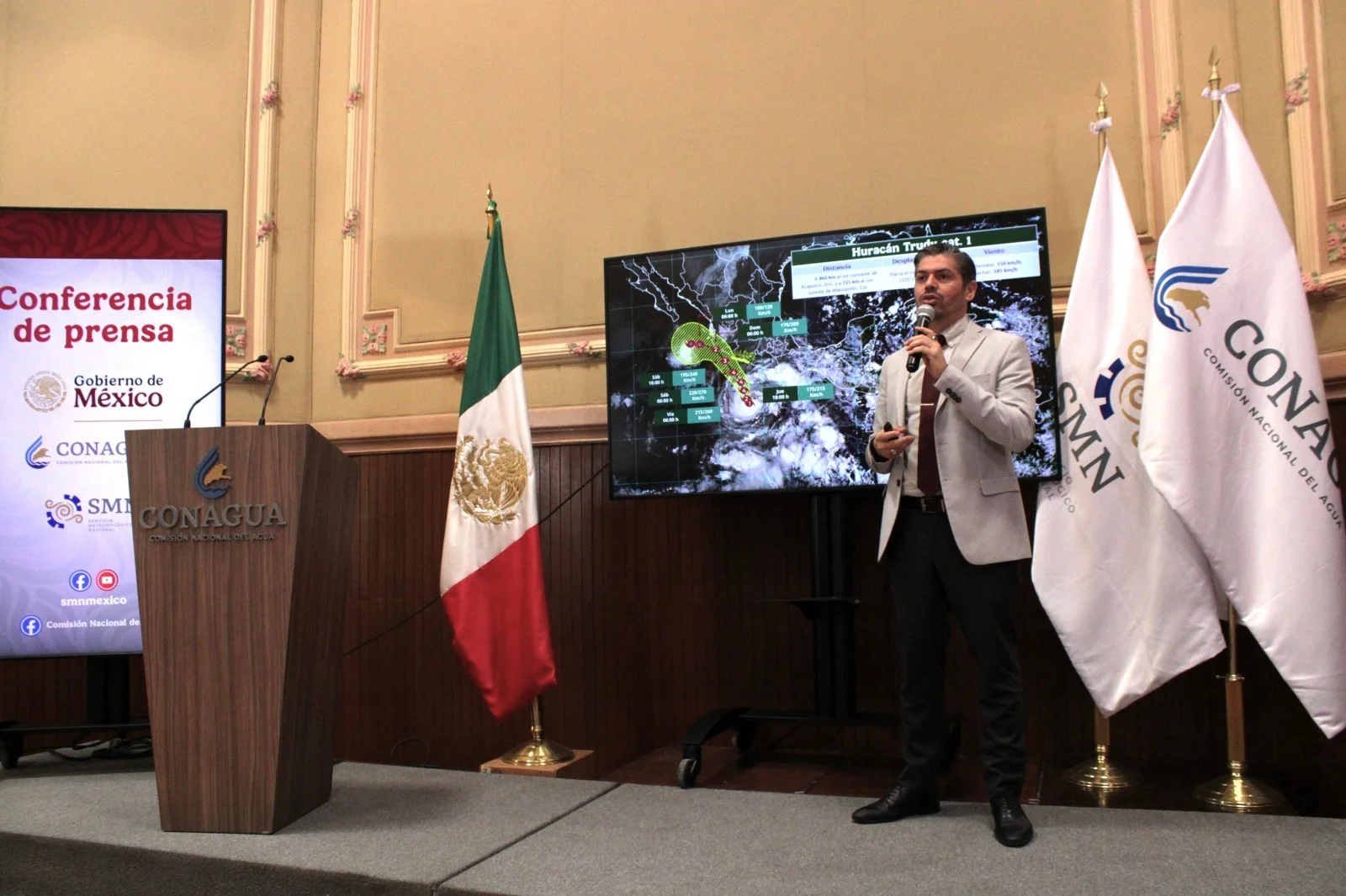 Alertan por lluvias intensas en Coahuila por el frente frío número 2 y el huracán Trudy