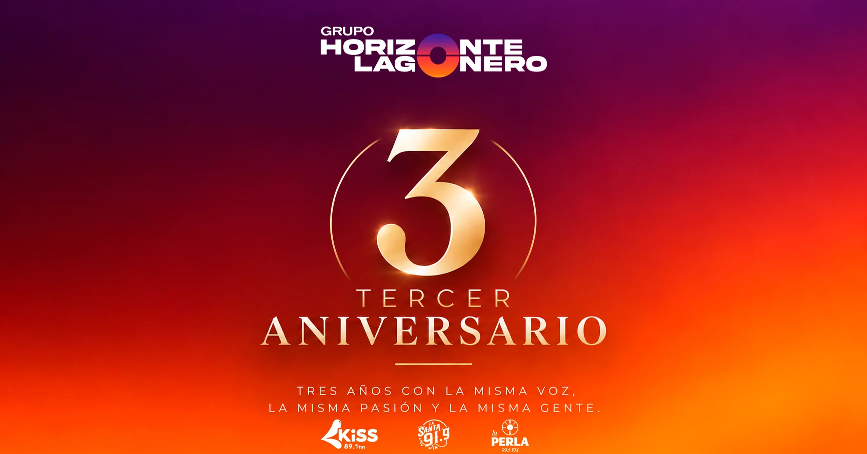Grupo Horizonte Lagunero celebra tres años al aire; agradece a su audiencia por hacer posible esta historia