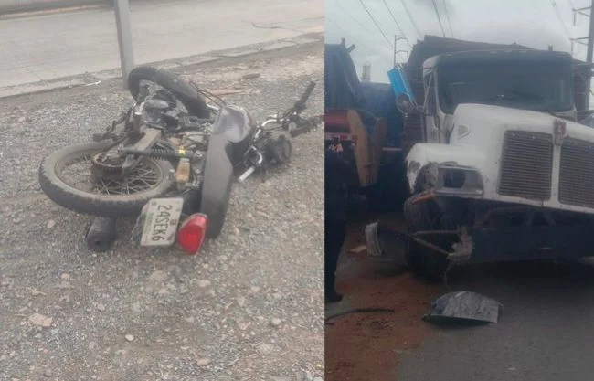Accidente derriba poste de energía en San Nicolás; motociclista pierde la vida