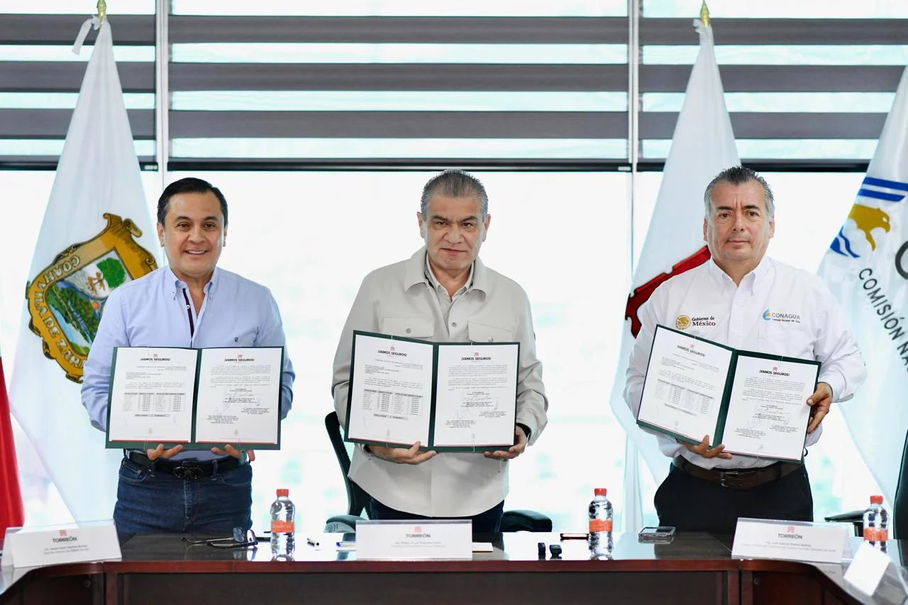 Imagen de Ayuntamiento de Torreón y Conagua firman convenio; adeudo por derechos de agua se reduce a 94 millones de pesos