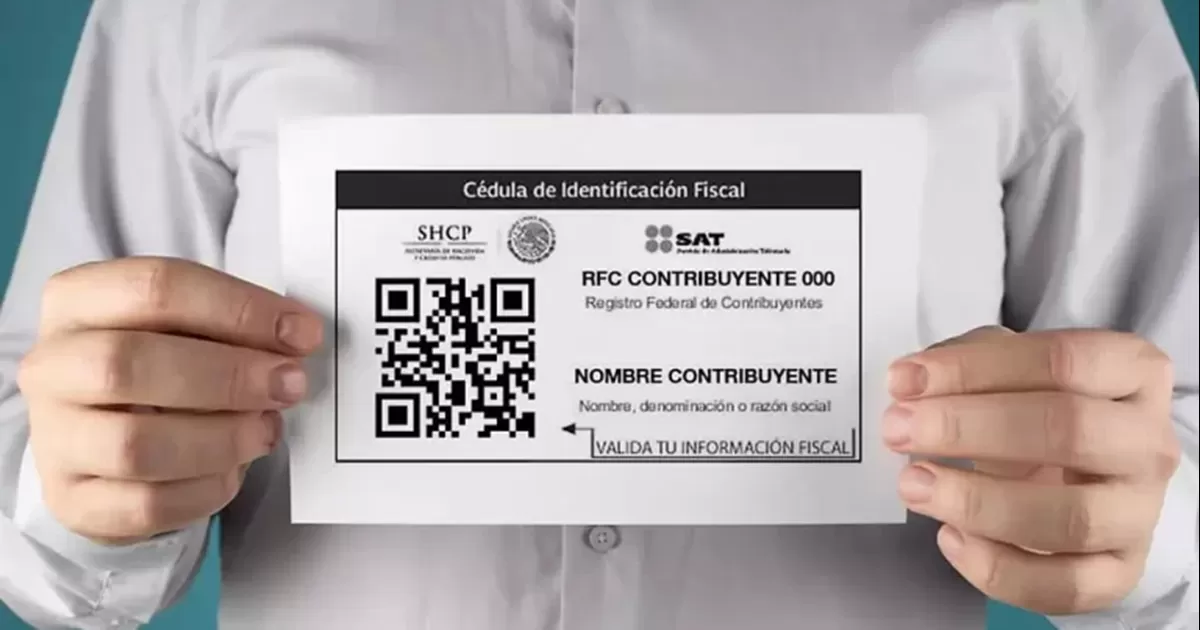 La Cédula de Datos Fiscales del SAT contiene un QR, con datos como el RFC y nombre del contribuyente.