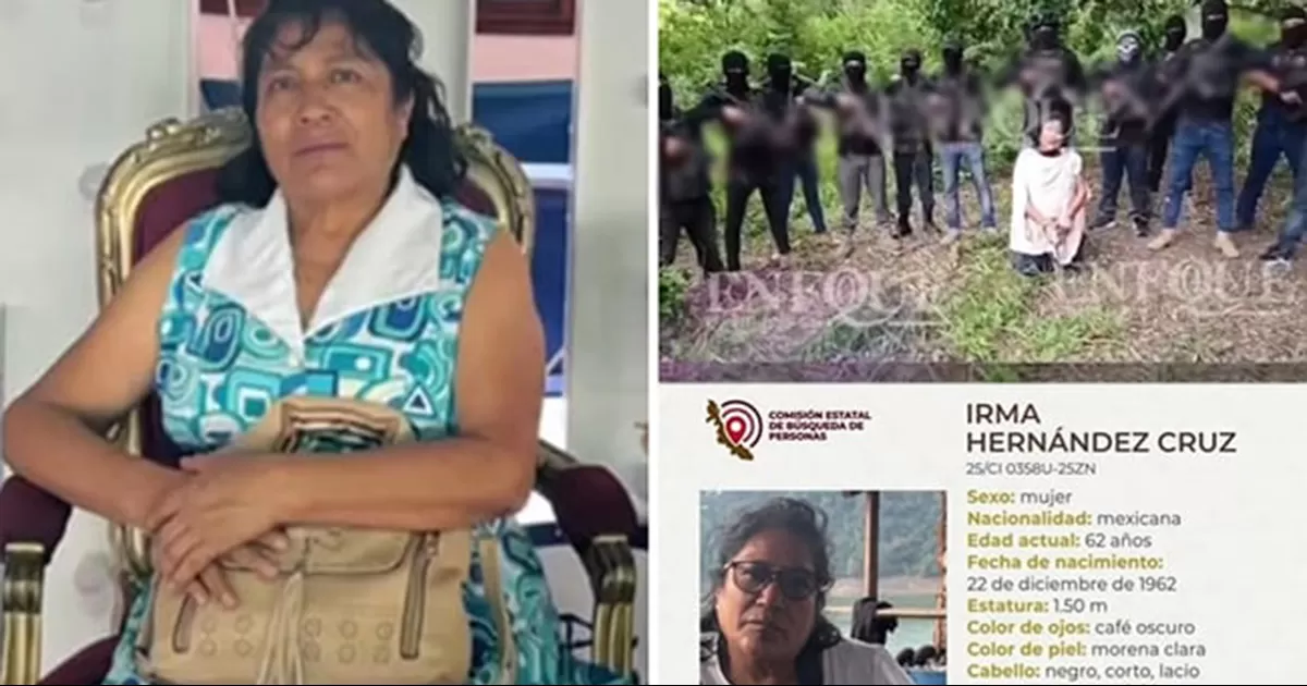 Horas después del secuestro, Irma fue grabada en un video, donde se le ve de rodillas mientras hombres armados se encuentran a sus espaldas.
