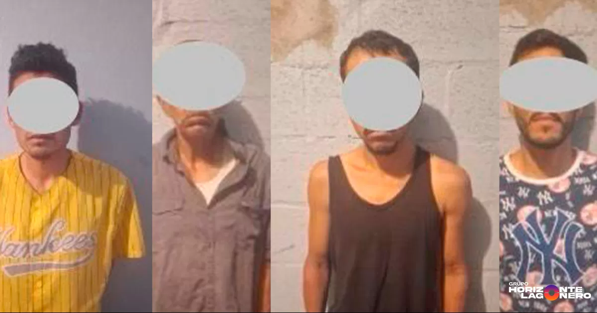 Asegura Policía Estatal a cuatro presuntos narcomenudistas en Gómez Palacio