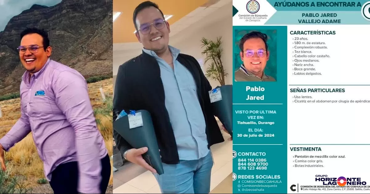 Pablo Jared fue visto por última vez al salir de su casa, al oriente de la ciudad con rumbo a ejercer sus labores.