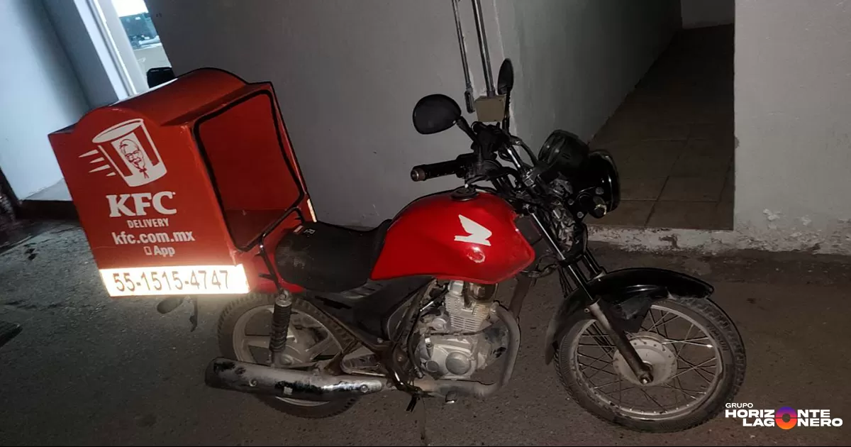 Hombre es detenido tras robar motocicleta de un restaurante en el Centro de Torreón