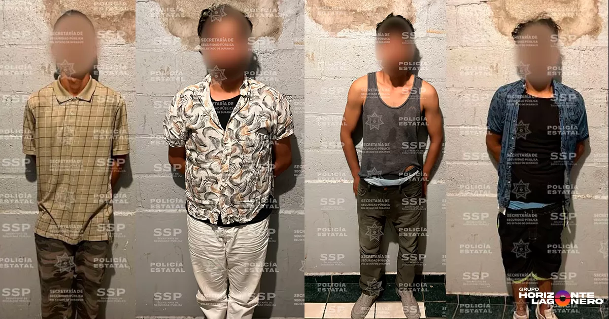 Capturan a cuatro jóvenes con dosis de cristal en operativo en Gómez Palacio