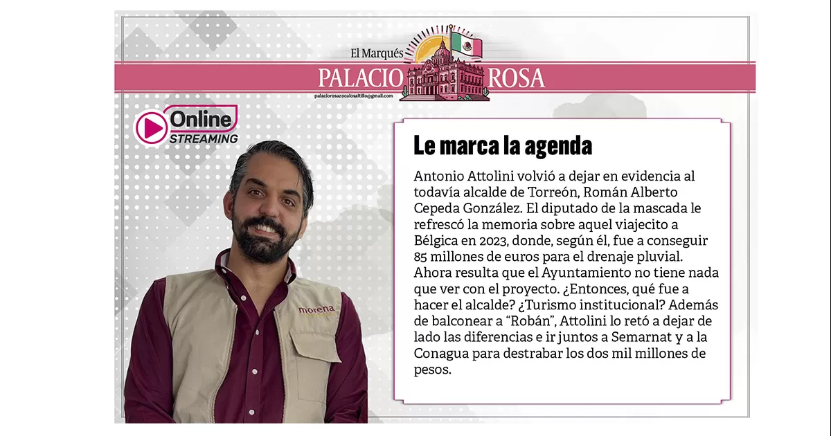 Antonio Attolini volvió a dejar en evidencia al todavía alcalde de Torreón, Román Alberto Cepeda González