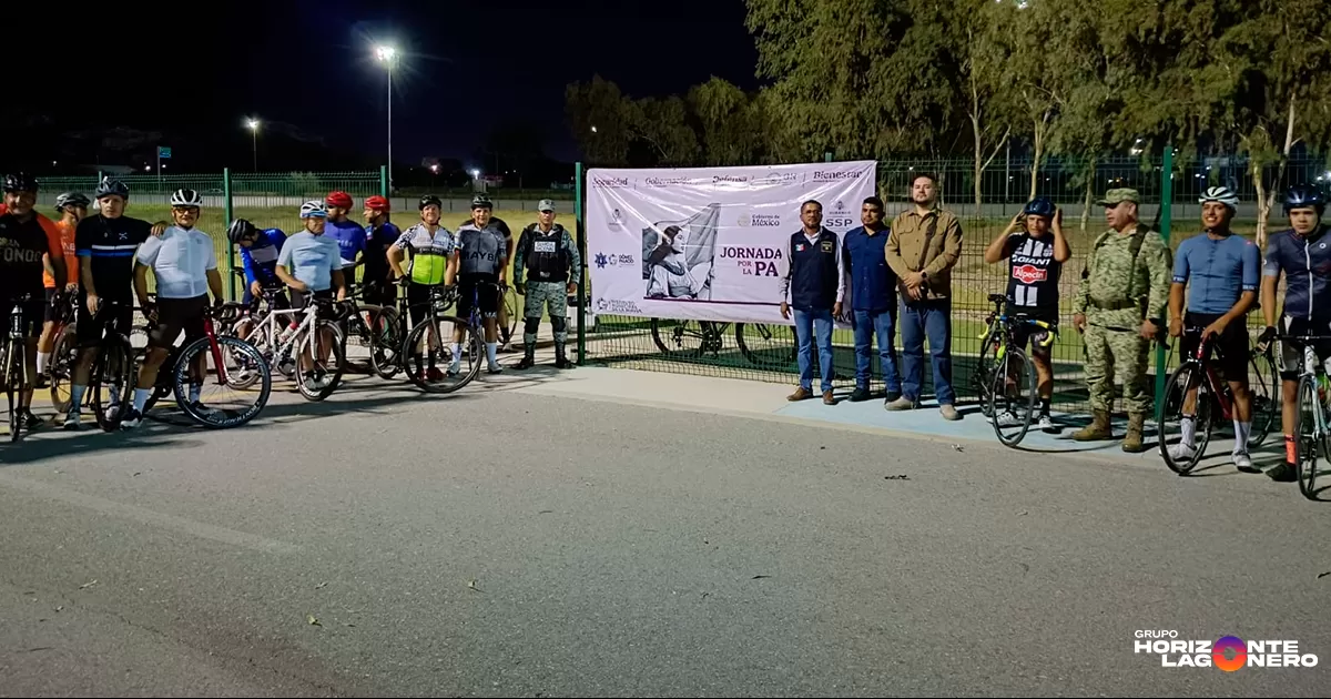 Ciclistas de Lerdo participaron en Jornada de proximidad social con autoridades
