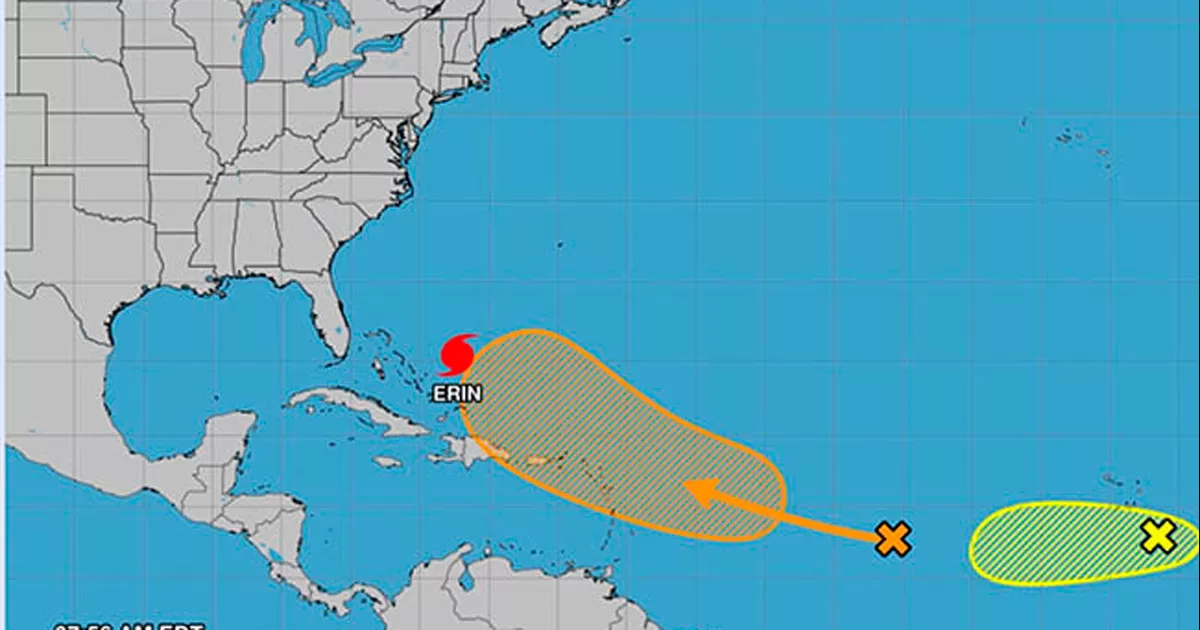 Huracán Erin crece y amenaza con marejadas y lluvias a Bahamas y Carolina del Norte