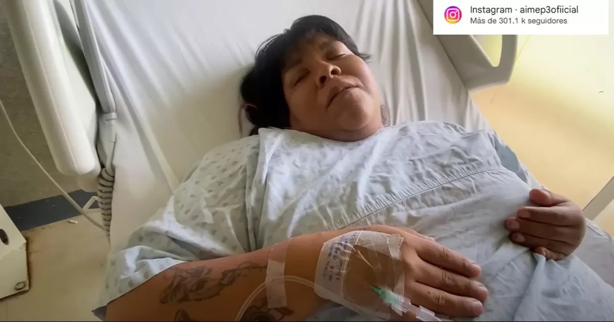 Desde a cama de un hospital y anímicamente mal, AimeP3 compartió su estado de salud tras ser atacada por un grupo de haters en su casa recién operada