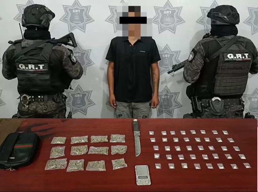 Elementos del Grupo de Reacción Torreón realizaron dos detenciones en distintos puntos de la ciudad