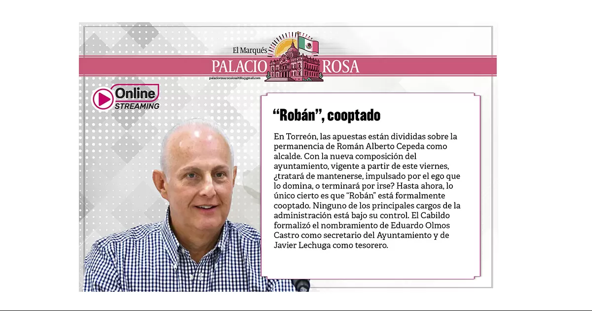 En Torreón, las apuestas están divididas sobre la permanencia de Román Alberto Cepeda como alcalde