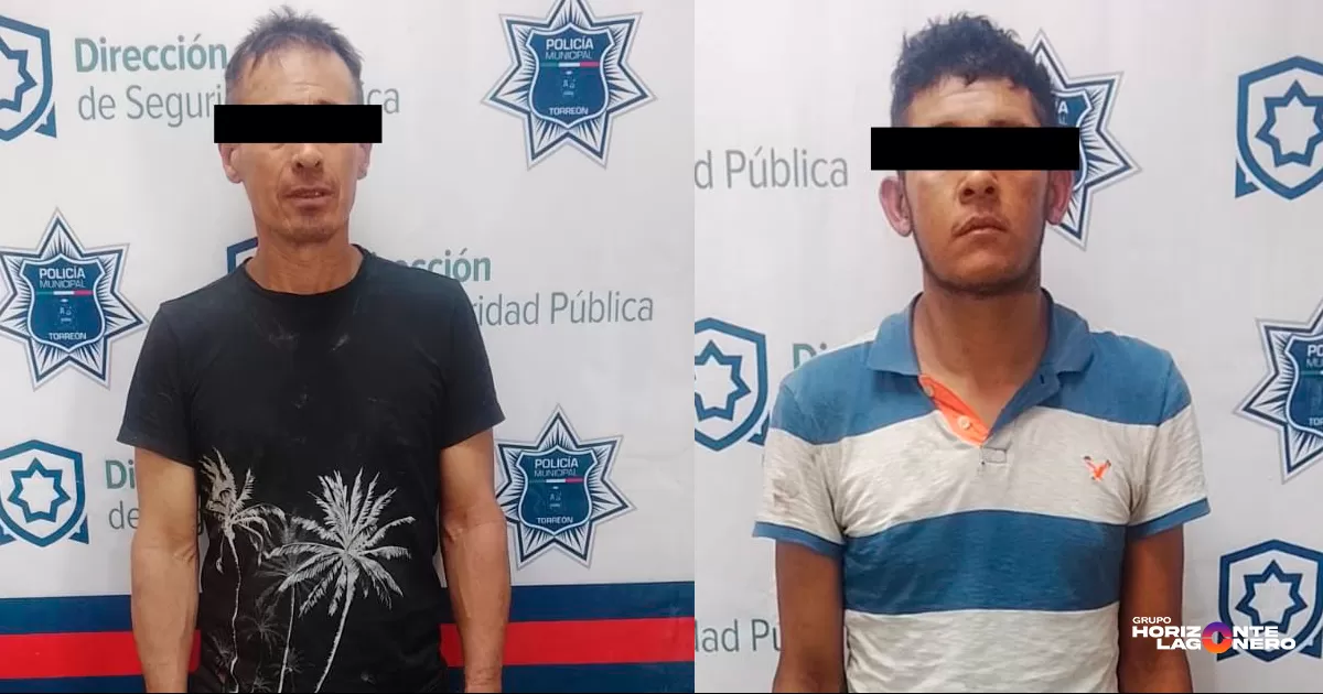 Detienen a dos hombres por amenazas y presunto robo en la colonia Eduardo Guerra de Torreón