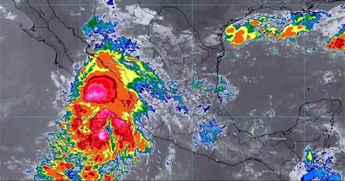 Las lluvias relacionadas con este sistema, añadió la Conagua en un comunicado, podrían ser con descargas eléctricas y granizo