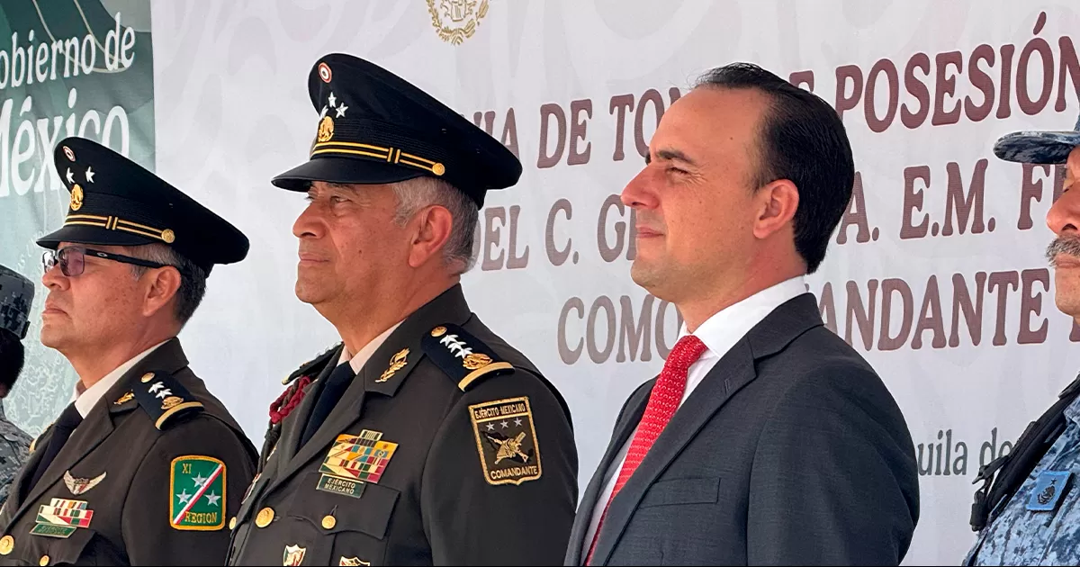 Coahuila fortalece coordinación con nuevo comandante de la XI Región Militar