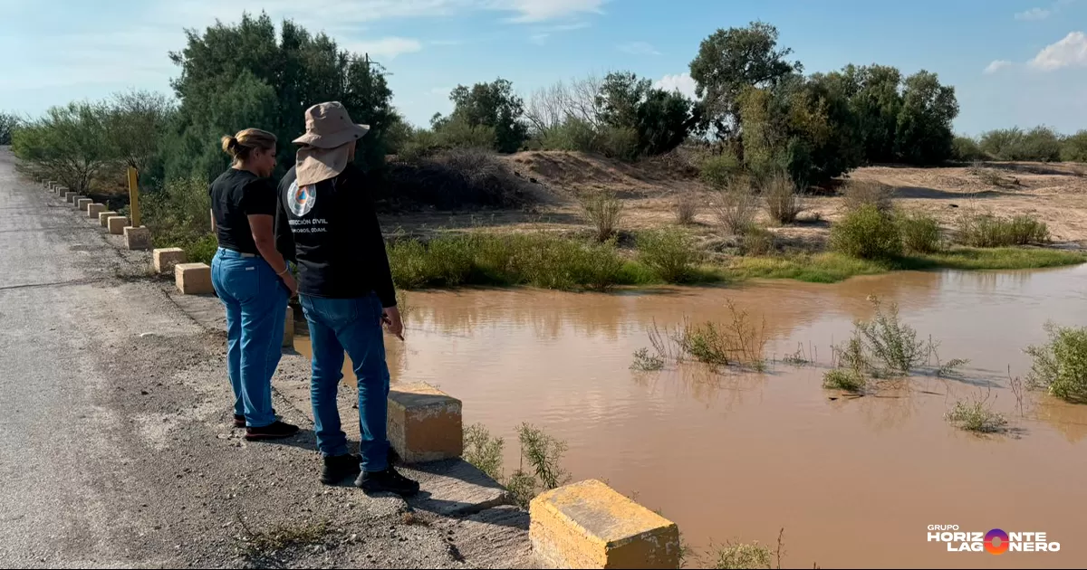 La Coordinación Regional Laguna de Protección Civil del Estado, en conjunto con la Comisión Nacional del Agua (CONAGUA), activó protocolos de verificación y monitoreo, registrando a las 13:00 horas del domingo, en la estación hidrométrica de La Flor de Jimulco, un gasto máximo de 22.804 m³/s, siendo el mayor del día.