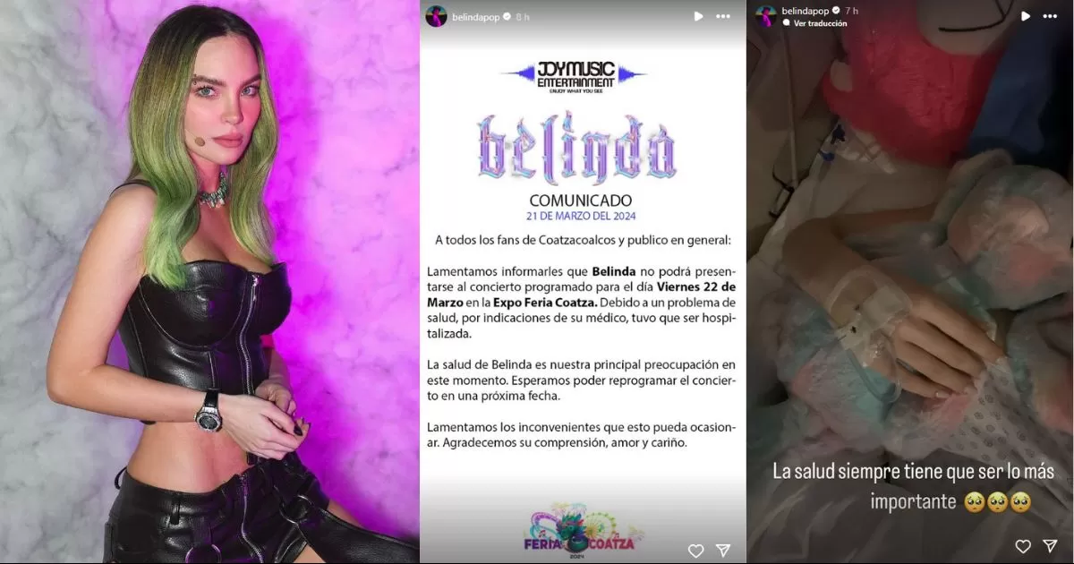Belinda es hospitalizada de emergencia