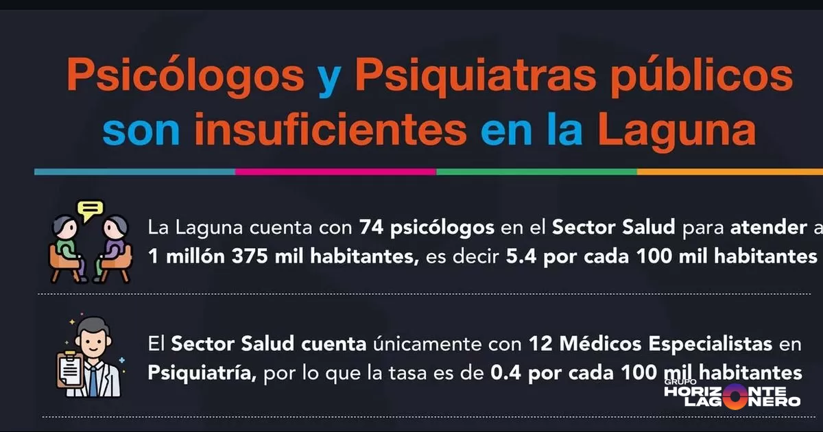 Con solo 74 psicólogos y 12 psiquiatras para una población de más de un millón de habitantes, las opciones de atención gratuita son casi nulas, lo que lleva a las personas a buscar alternativas costosas o, en muchos casos, a no atender su salud mental.