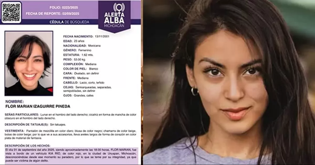La Fiscalía de Michoacán confirmó la muerte de Marian Izaguirre, influencer mexicana reportada como desaparecida el 2 de septiembre