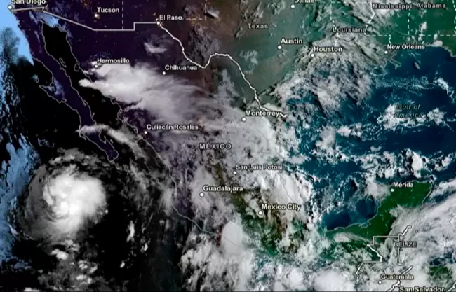 La trayectoria de 'Narda' aún es inexacta, pero no se prevé que su centro vaya a impactar de lleno en territorio mexicano
