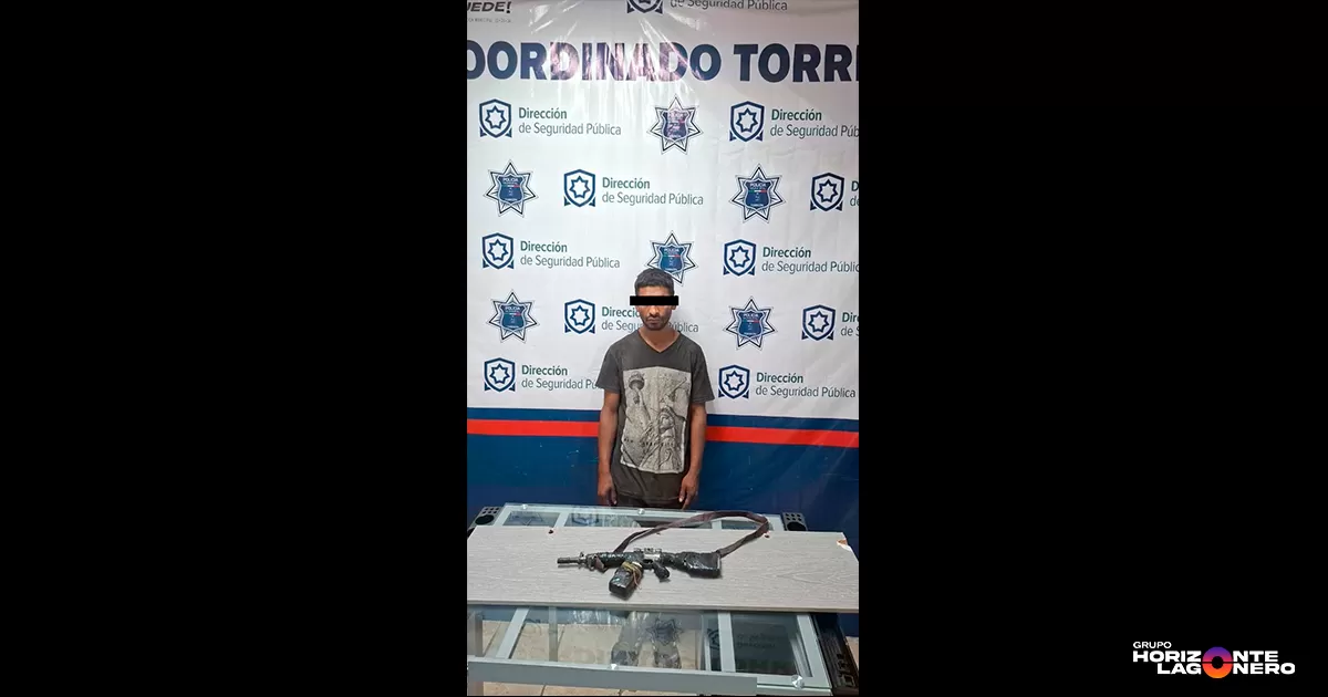 Policía detiene a hombre tras amenazas a ciudadanos con arma falsa en Torreón