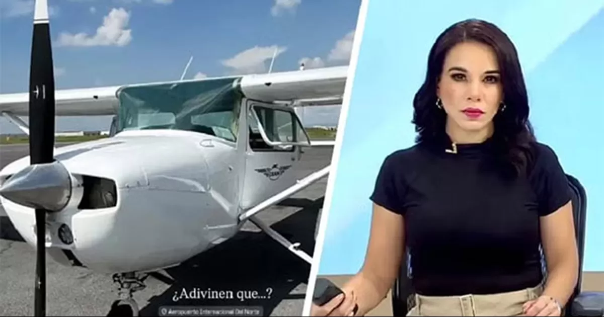 Horas antes de que la conductora despegara junto con otra persona en una avioneta en la ciudad de Monterrey, publicó una historia