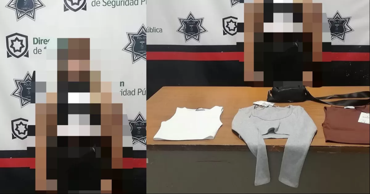 Le arruinan su outfit: es detenida por robar ropa