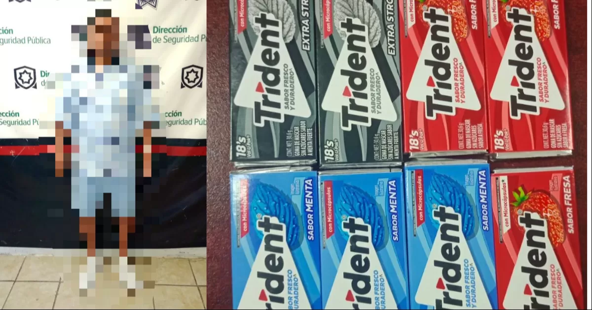 Para tapar su mal aliento, roba chicles y va a la cárcel