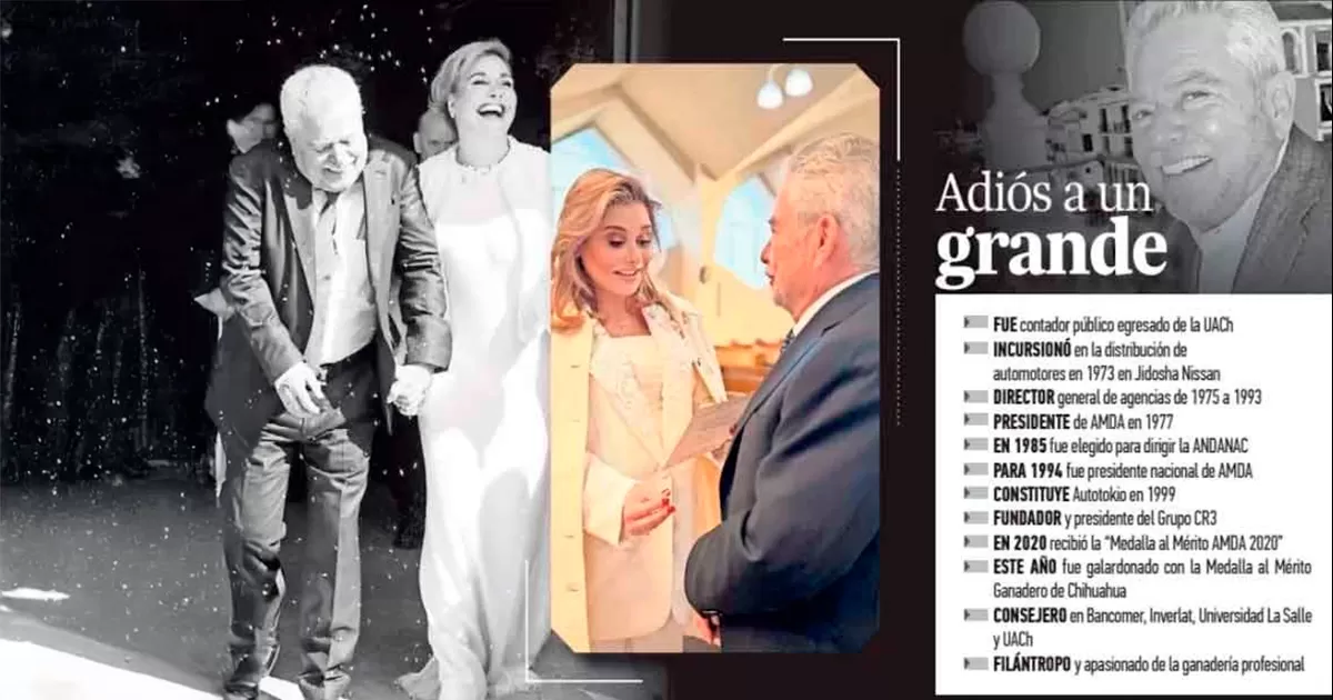 Empresario Víctor Cruz Russek, esposo de la Gobernadora de Chihuahua, María Eugenia Campos, fallece a los 75 años en capital del estado